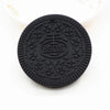 Chenkai 2pcs Silicone Biscuit Teether - DIY Oreo Cookie Baby Pacifier Dummy & Chewing Sensory Pendant | Montessori Toy Accessories