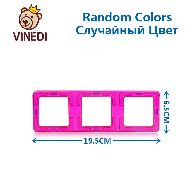 VINEDI Big Magnetic Blocks Designer Construction Set