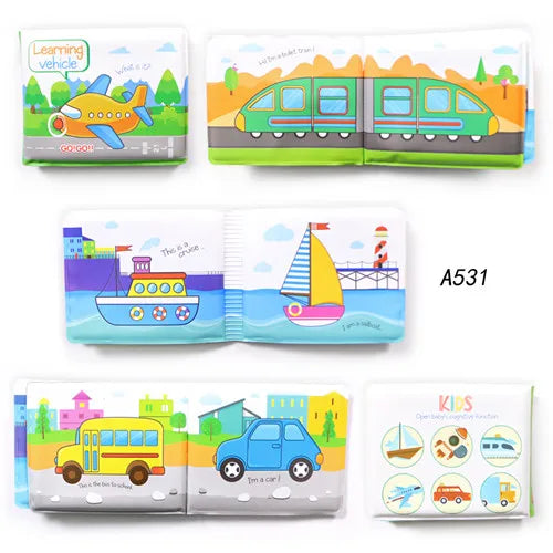Waterproof Bath Book Toy – Floating Cognitive Learning Book with 10 Themes for Babies