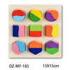 Montessori Wooden Puzzles, Hand Grab Boards, Tangram Jigsaw Baby Educational Toy, Cartoon Vehicle, Animals & Fruits 3D Puzzles
