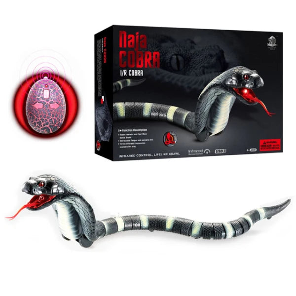 RC Snake Robot Toy – Electric Viper with Retractable Tongue Remote Control Animal