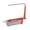 Telescopic Sink Shelf Kitchen Organizer Soap Sponge Holder Drain Rack Storage Basket