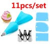 Disposable Pastry Bags with Icing Nozzles - Pastry Tips Set (Small, Medium, Large)
