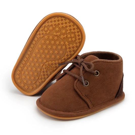 KIDSUN Baby Shoes Boys Classical Cotton Non-Slip Soft-Sole Rubber Sole Toddler Girl Boots Infant Crib First Walkers 3 Colors