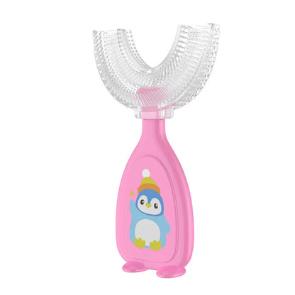 Children U-Shape Toothbrush - Soft Silicone Training Teethbrush for 2-12 Years Kids Oral Care