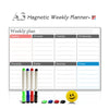 A3 Magnetic Weekly & Monthly Planner Whiteboard - Flexible Fridge Message & Drawing Board (11.7 x 16.5 in / 29.7 x 42 cm)
