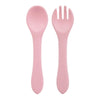 Feeding Wooden Handle Silicone Spoon for Baby – Training Utensils for Solid Foods – Kids' Manipulative Ability Development – Safe and Durable Children's Tableware