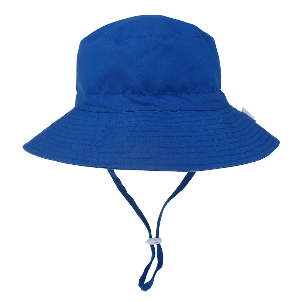 Kids UPF50+ Bucket Sun Hat with Adjustable Chin Strap — Baby & Toddler Beach Hat, 46–54 cm (18.1–21.3 in) for Ages 0–8, Unisex