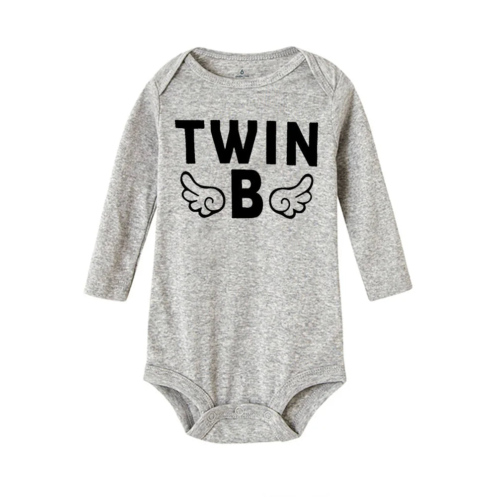 4-Color Newborn Baby Bodysuits – Long Sleeve Infant Jumpsuits for Twin Brothers & Sisters, Cozy Winter Outfit for Boys & Girls