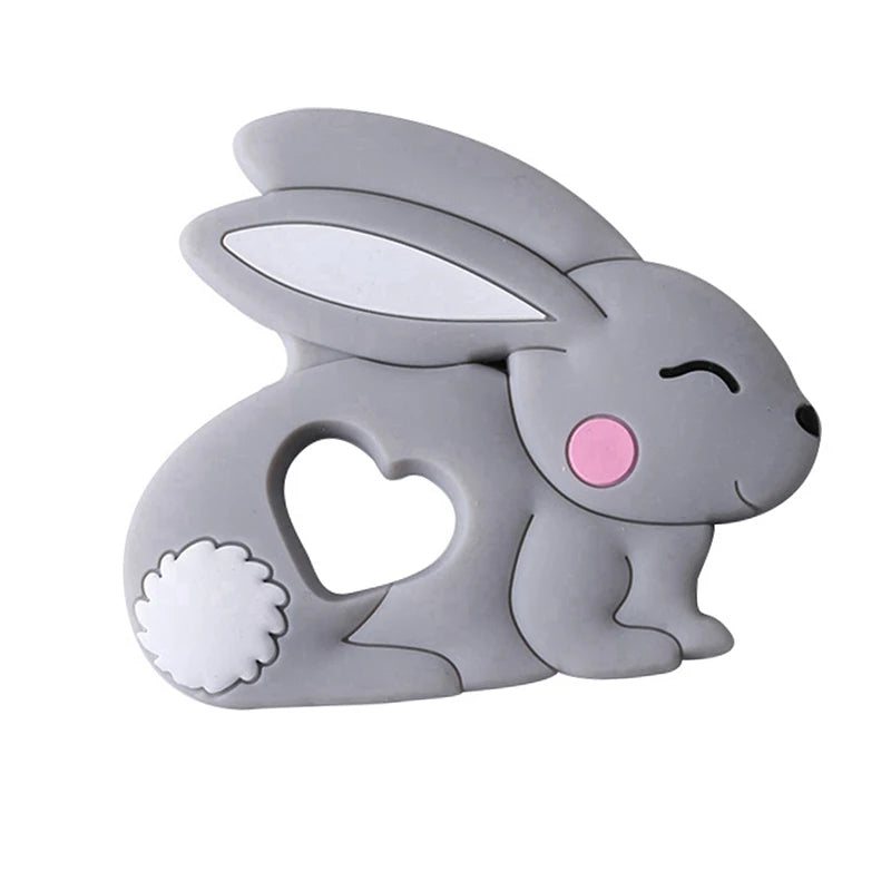 Cartoon Animal BPA-Free Silicone Teether - Food-Grade Silicone Teething Toy for Kids | DIY Teething & Christmas Gift Decor