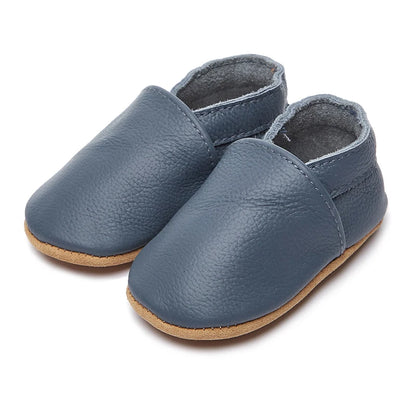 Genuine Leather Soft Unisex Baby Shoes – Slip-On Moccasins in Various Colors for Infants