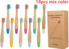 New Organic Children's Bamboo Toothbrush 10 Colors Soft Bristles Biodegradable Eco-Friendly Handle for Kids