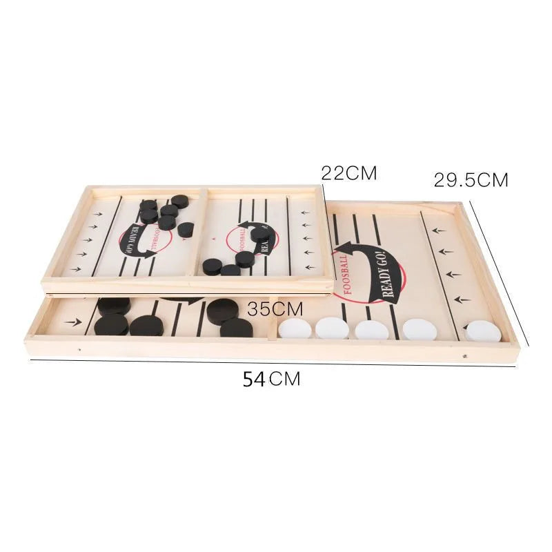 Table Hockey Paced Sling Puck Board Game - Fast Sling Puck, Winner Party Game for Adults, Children, and Family Desktop Battle Game