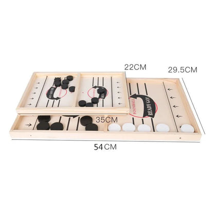 Table Hockey Paced Sling Puck Board Game - Fast Sling Puck Winner Party Game, Adult and Child Family Desktop Battle Game