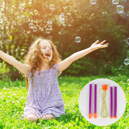Outdoor Giant Bubble Wand Set - 2-Pack Foldable Bubble Wands (28 cm / 11 in Sections) for Kids, Parties & Rainbow Bubbles