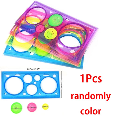 Geometry Spirograph Drawing Stencil Set – Painting Template and Ruler Art Craft Toy for Kids, Educational Gift for Girls and Boys