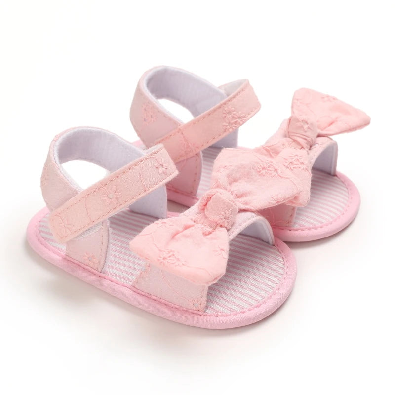 Summer Newborn Infant Baby Girls Princess First Walker Shoes – Soft Sole Sandals & Beach Slippers