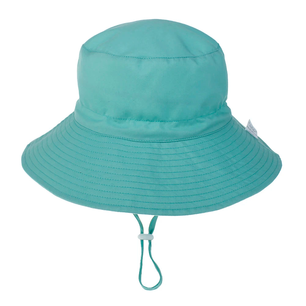 Kids UPF50+ Bucket Sun Hat with Adjustable Chin Strap — Baby & Toddler Beach Hat, 46–54 cm (18.1–21.3 in) for Ages 0–8, Unisex