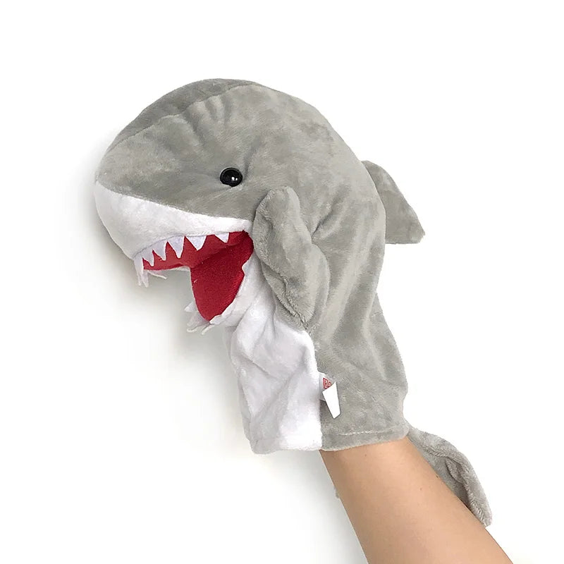 Stuffed Plush Hand and Finger Puppets, Lion Elephant Bunny Monkey Educational Toy for Kids