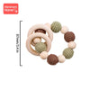 1pc Baby Wooden Teether - Crochet Giraffe Rattle Toy, BPA-Free Wood Rodent Rattle | Baby Mobile Gym Educational Toy