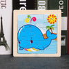 11x11cm (4.33x4.33in) Kids Wooden Puzzle – Cartoon Animal Traffic Tangram Educational Toy