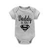 Newborn Baby Romper – "Daddy Is My Hero" Funny Print Bodysuit – Cute & Casual Infant Jumpsuit for Baby Boys & Girls