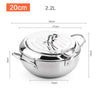 LMETJMA Japanese Deep Frying Pot with Thermometer and Lid 304 Stainless Steel 24 cm (9.4 inches) Tempura Fryer