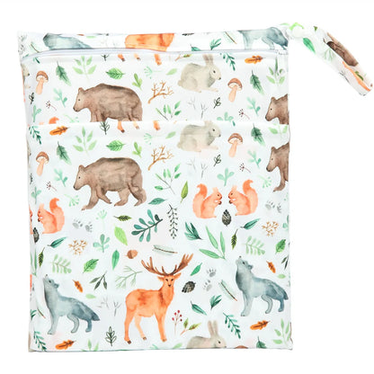 [Sigzagor] Waterproof Wet Dry Bag – Reusable Baby Diaper & Nappy Storage with Two Zippers (36cm x 29cm | 14.2in x 11.4in) - Kidzy Market