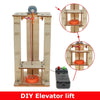 DIY Electric Remote Control Lift Elevator - Wooden Model Kit, Science School Project Toy for Kids, Educational Experiment