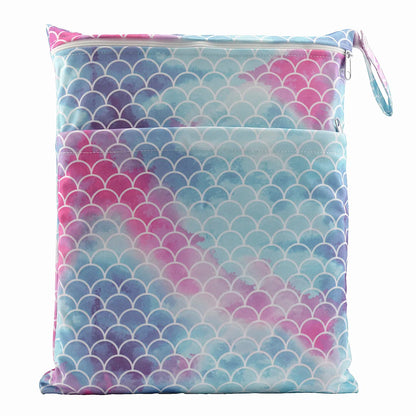 [Sigzagor] Waterproof Wet Dry Bag – Reusable Baby Diaper & Nappy Storage with Two Zippers (36cm x 29cm | 14.2in x 11.4in) - Kidzy Market