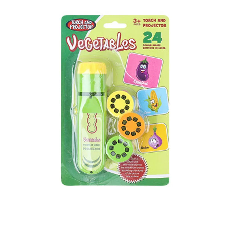 Kids Projection Flashlight Night Light – Cute Cartoon Projector Toy for Bedtime & Learning