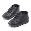 Meckior New Baby Shoes – Retro Leather Boy & Girl Toddler Shoes, Anti-Slip Rubber Sole First Walkers Crib Shoes