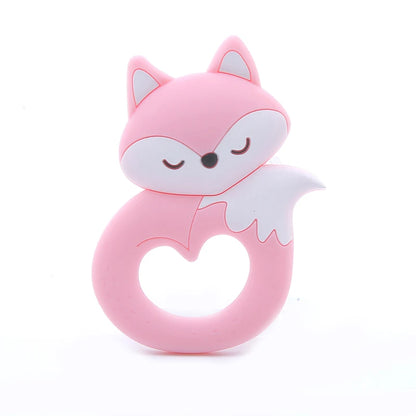 Cartoon Animal BPA-Free Silicone Teether - Food-Grade Silicone Teething Toy for Kids | DIY Teething & Christmas Gift Decor