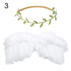 2pcs/Set Cute Newborn Angel Feather Wings & Baby Girl Rose Flower Headband Hair Accessories for Infant Photography Props