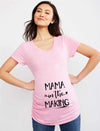Brand New Women Pregnancy Clothes Baby Now Loading Pls Wait Maternity T-shirt Summer Short Sleeve Pregnant T-shirts