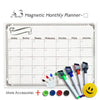A3 Magnetic Weekly & Monthly Planner Whiteboard - Flexible Fridge Message & Drawing Board (11.7 x 16.5 in / 29.7 x 42 cm)