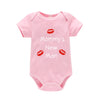 Newborn Baby Boy Romper – Short Sleeve 100% Cotton Bodysuit – "Mommy's New Man" Design – Black