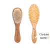 Baby Care Hair Brush for Kids - Girl Bath & Shower - Pure Natural Wool Wooden Comb & Hairbrush - Infant Newborn Massager