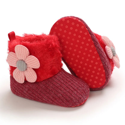 0–18M Winter Baby Snow Boots – Plush Fleece Warm Ankle Boots for Newborn Boys & Girls