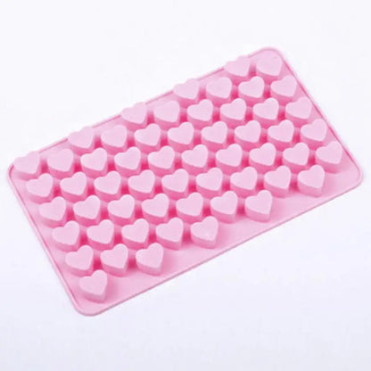 Mini Heart Silicone Mold Ice Cube Tray for Chocolate Fondant and Baking