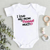 “I Love You Mom” – Aesthetic Newborn Baby Bodysuit, Soft & Comfy Toddler Jumpsuit for Boys & Girls, Casual Home Outfit