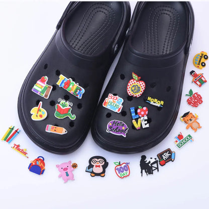 1-Piece Cute Cartoon Animal Shoe Charm for Kids — School Teacher Shoe Decoration Gift
