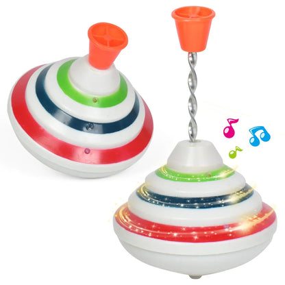 Classic Magic Spinning Tops Toy with LED Light and Music (Children's Toy, 3.5 in)