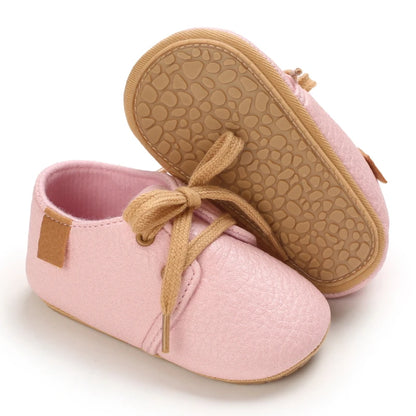 New Baby Shoes Retro Leather Boy Girl Multicolor Toddler Rubber Sole Anti-Slip First Walkers Infant Moccasins