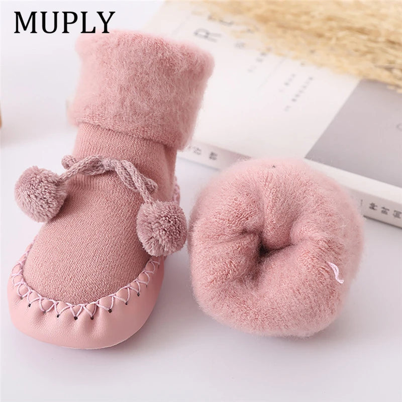 Winter Baby Socks - Girl & Boy Chaussette Infant Cotton Leg Warmers | Anti-Slip Baby Step Floor Socks for Children