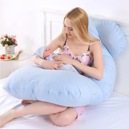 PANGDUBE Pregnancy Pillow 130x70cm - Waist & Nursing Pillow for Pregnant Women & Breastfeeding Cushion