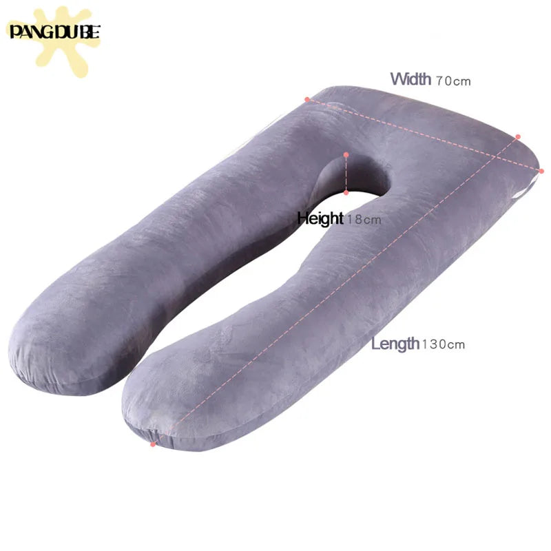 PANGDUBE Pregnancy Pillow 130x70cm - Waist & Nursing Pillow for Pregnant Women & Breastfeeding Cushion
