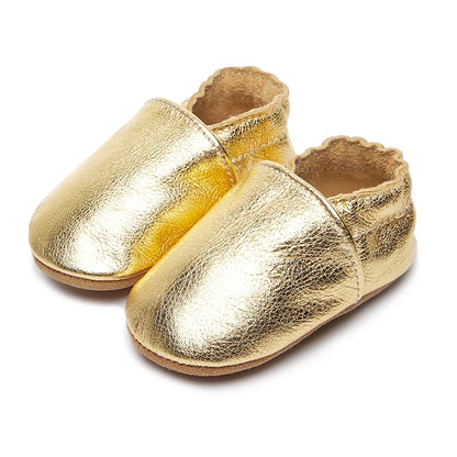 Genuine Leather Soft Unisex Baby Shoes – Slip-On Moccasins in Various Colors for Infants