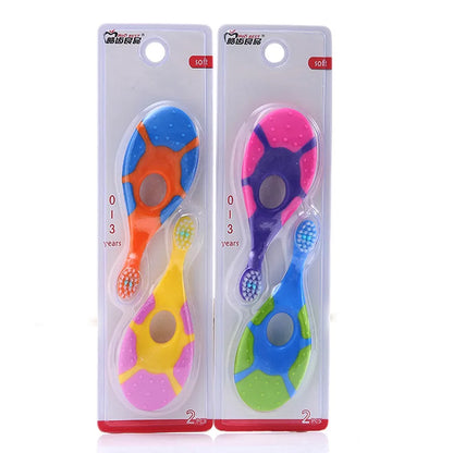 2Pcs Kids Soft Bristle Toothbrush with Non-Slip Handle, Ultra Dense Bristles for Gum Care