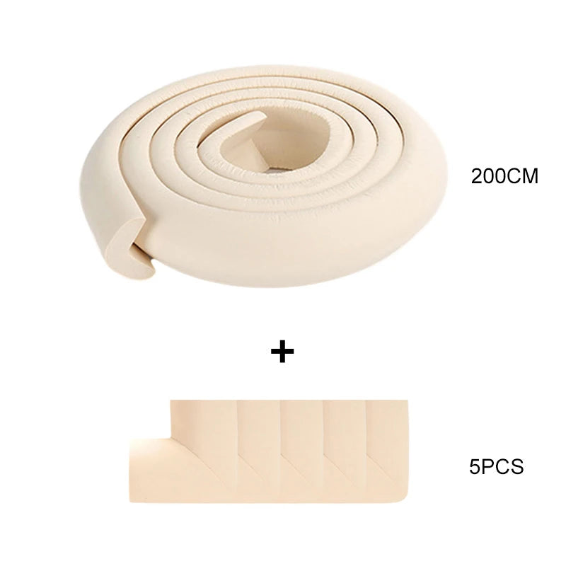 2M Soft Baby Safety Desk Table Edge Guard Strip Security L-Shaped Kids Protection Bumper Edge Angle Home Anti-Collision Strip